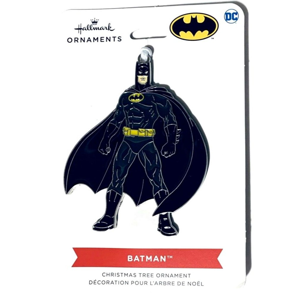 Hallmark Batman DC Comics Flat Metal Enamel Christmas Tree Ornament 2.75” 2022 - Picture 2 of 7